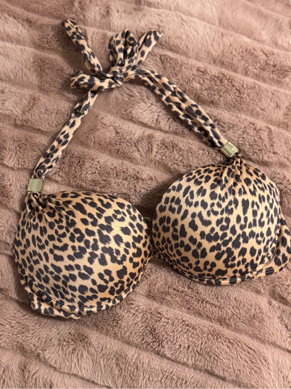 Victoria’s Secret Leopard Print Push-Up Bikini Top